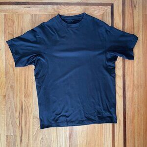 Lululemon Men's Rulu Mock Neck Short Sleeve Shirt, Black, Size Medium